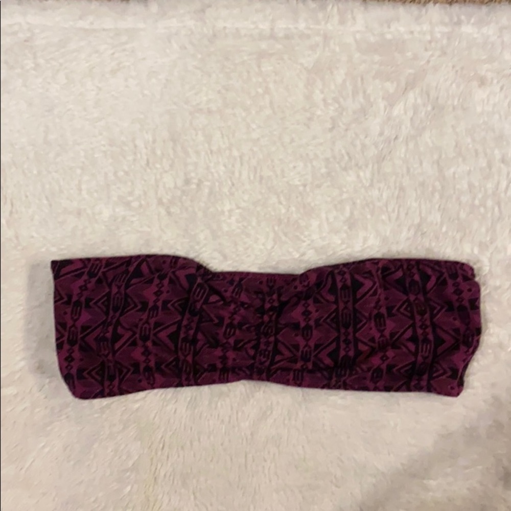 Lilu Bandeau purple tribal pattern Pac Sun…